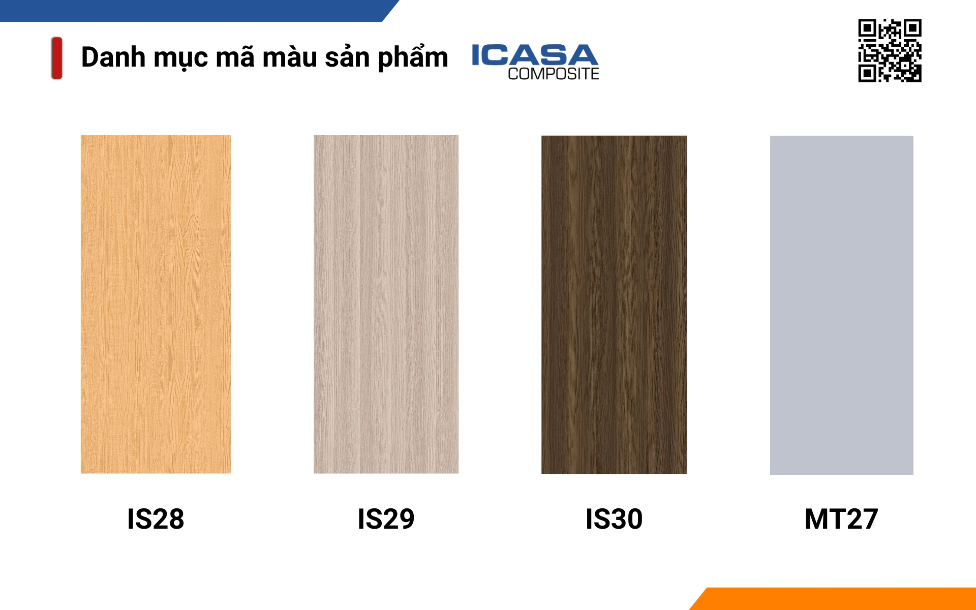 Danh mục mã màu sản phẩm Icasa Composite