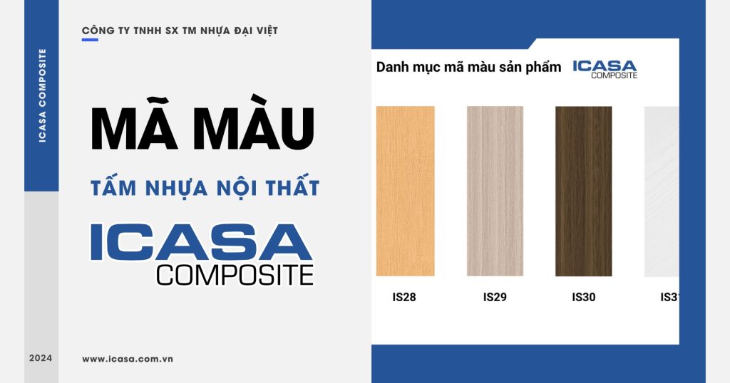 Bảng mã màu Tấm nhựa nội thất Icasa Composite